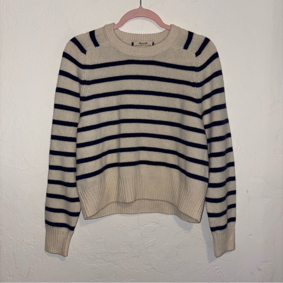 Madewell (Re)sourced Cashmere Wool Striped Crewneck Sweater - Picture 5 of 9